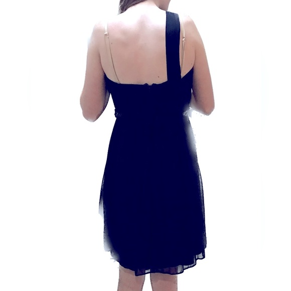 Blondie Nites navy blue party dress, knee length, size 5, prom, homecoming - Picture 4 of 7